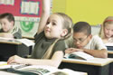 Students seated at desks
